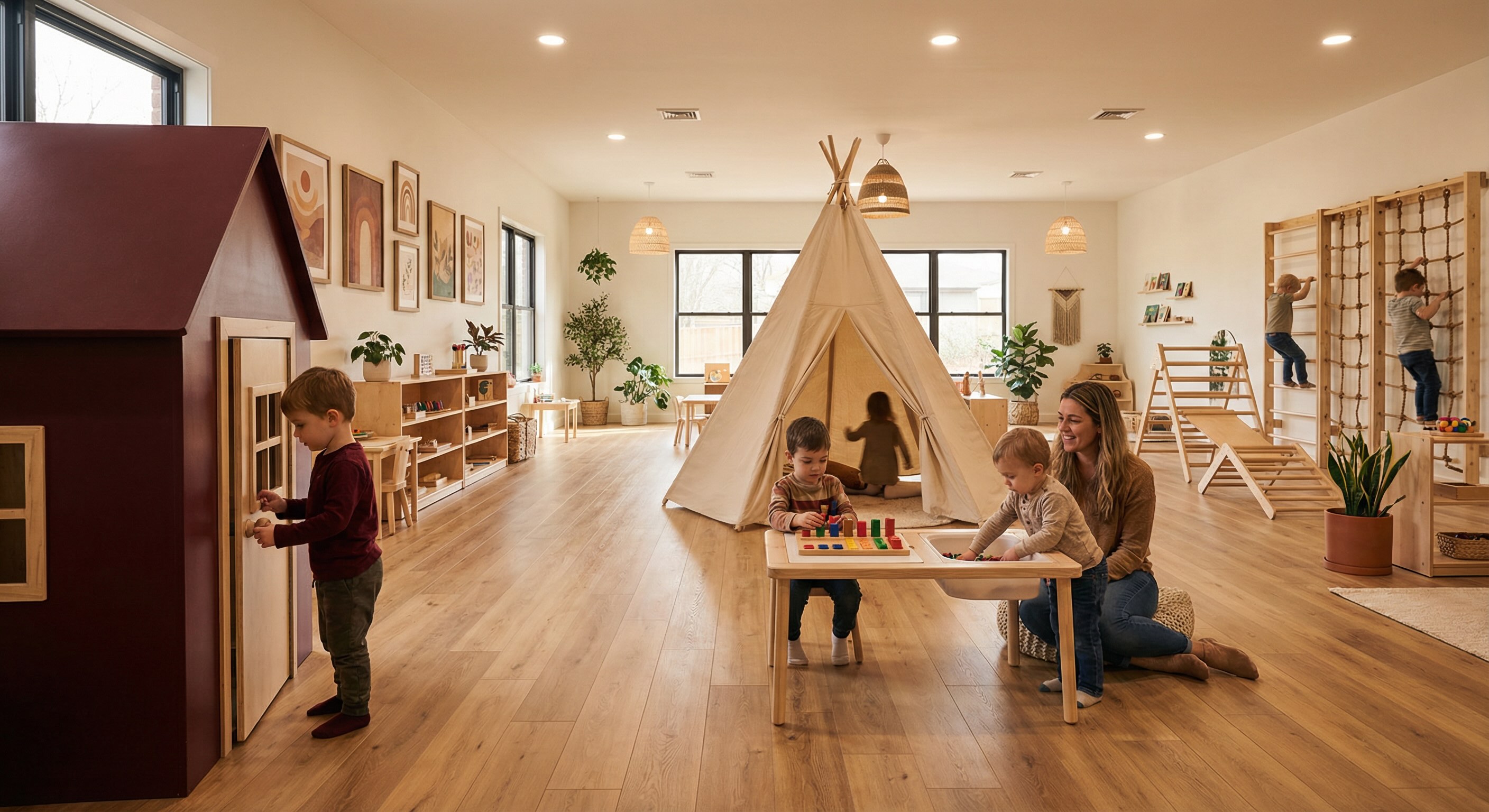 Children playing at Tiny Township
